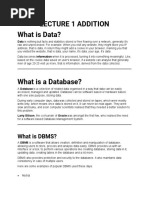 Lecture 1 Addition What Is Data?