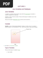 Lecture 3 - Variables and Datatypes