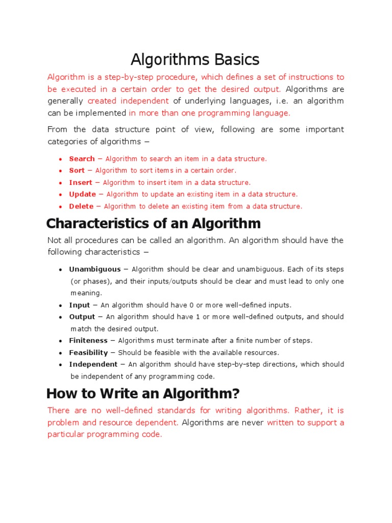 LECTURE 1 - Algorithms Basics | PDF | Time Complexity | Algorithms