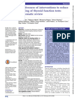Effectiveness of Interventions To Reduce Ordering of Thyroid Function Tests: A Systematic Review