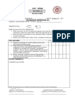 Cot - RPMS: Teacher I-Iii Rating Sheet