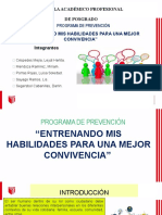 Programa de Prevención - "Entrenando Mis Habiliades