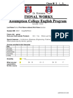 Occupational Works - Assumption College English Program