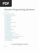 Dynamic Programming Questions: 5. Longest Palindromic Substring