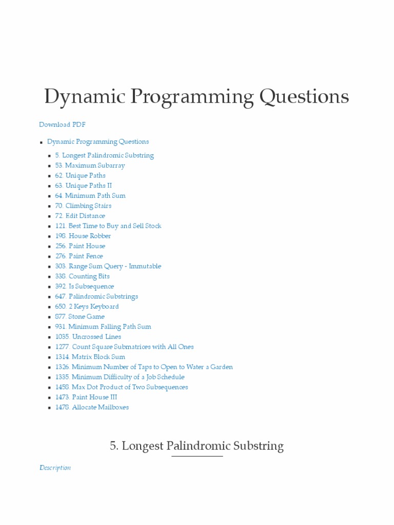 DynamicProgram | PDF | String (Computer Science) | Dynamic Programming