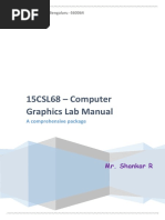 15CSL68 - Computer Graphics Lab Manual: Mr. Shankar R