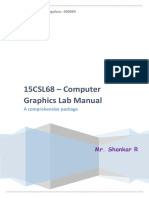 15CSL68 - Computer Graphics Lab Manual: Mr. Shankar R