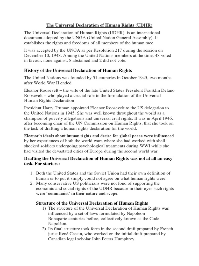 Overview of the Universal Declaration of Human Rights | PDF | Human ...
