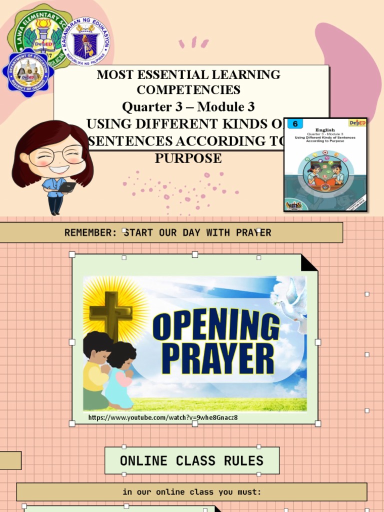 Cot English6 3quarter Module 3 PDF Sentence (Linguistics