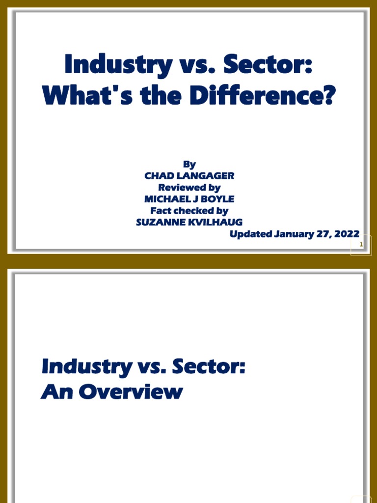 Industry vs. Sector What's The Difference | PDF | Economies | Investing