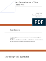 Tear Test - Determination of Tear Energy and