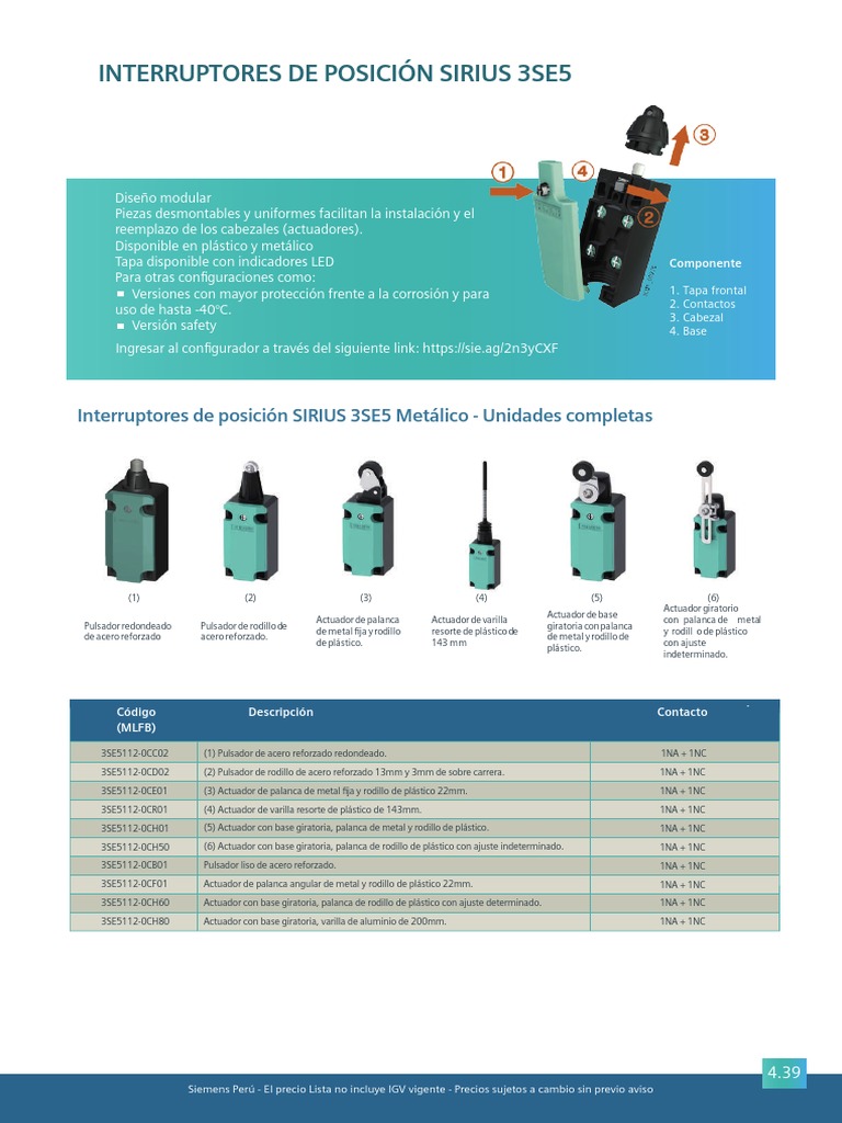Lista de Precios Siemens CP Capitulo 4 41 42 PDF Bienes manufacturados