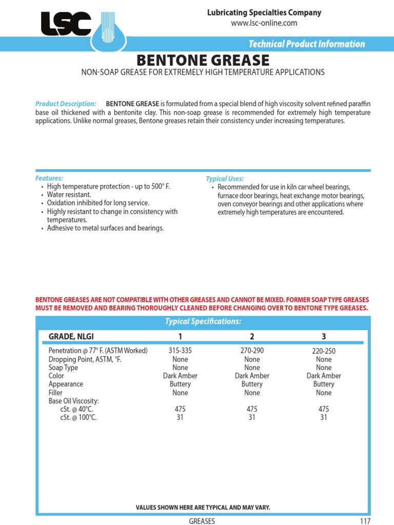 Bentone Grease PDF Materials Soft Matter