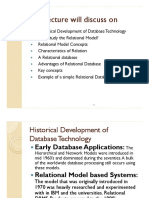 Historical Development of Database Technology and Relational Model Concepts