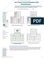 Math Fact Worksheets - Free Printable Math PDFs 