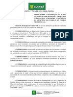 Plano de retomada gradual das atividades econômicas em Cuiabá