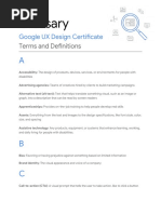 Glossary: Google UX Design Certificate