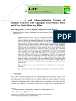 Manufacturing and Characterization Process of Polymer Concrete With Aggregate From Pumice Stone and Corn Husk Fiber As Afiller