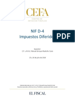 NIF D-4 Impuestos Diferidos MEMC