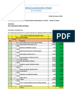 Cotizacion Comercializadora Fenix