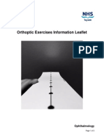 Orthoptic Exercises Information Leaflet: Ophthalmology