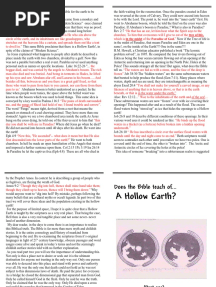 Does The Bible Teach The Hollow Earth