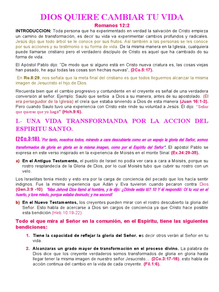 Dios Quiere Cambiar Tu Vida | PDF | Pablo el apóstol | Jesús