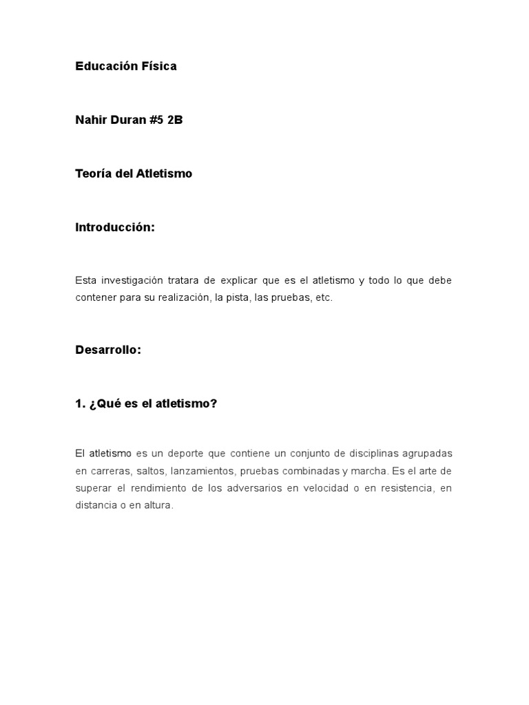 Atletismo | PDF | Deporte del atletismo | Juegos de habilidad física