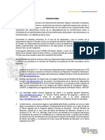 Convocatoria para La Atencion de Necesidades Educativas Especiales