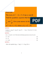 Exponent Log Series Questions