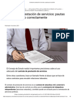 Contrato de Prestación de Servicios - Pautas para Suscribirlo