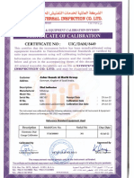 Calibration Certificates