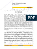 Impact of Trade On Employment and Wages in The Manufacturing Industry Considering The Heterogeneous Character of Workers: The Case of Sri Lanka