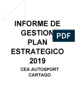 Informe de Gestion Plan Estrategico 2019