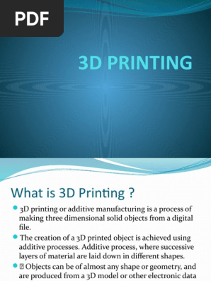 3d Printing