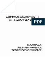 BCOM CORPORATE ACCOUNTING I