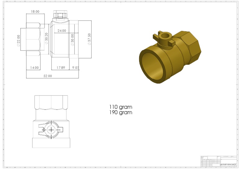 Gas Ball Valve Part1 | PDF | Manufactured Goods | Mechanical Engineering