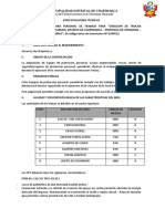 ESPECIFICACIONES TÉCNICAS Epp Personal