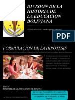 Historia de La Educacion Boliviana