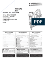 Operator'S Manual: Manuel D'Utilisation Manual Del Operador 18 Ga Brad Nailer