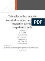 Telehealth Leaders' Attitudes Toward Telemedicine Provision of Medication Abortion: A Qualitative Study