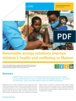 Renewable Energy Solutions Improve Children's Health and Wellbeing in Malawi