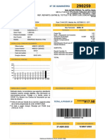 Factura de energía eléctrica residencial de abril 2022