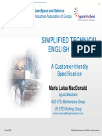 Simplified Technical English For All: A Customer-Friendly Specification