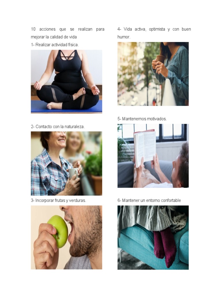 10 Acciones Que Se Realizan para Mejorar La Calidad de Vida | PDF ...