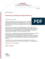 Bewerbungsmuster Vorlage Ausbildung PDF