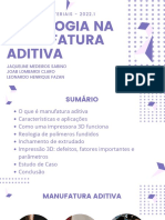 Reologia Da Manufatura Aditiva