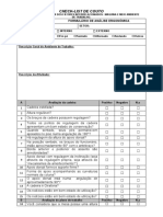 Check-list ergonômica para avaliação de posto de trabalho