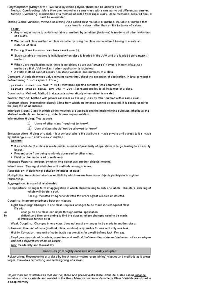 Terminology | PDF | Method (Computer Programming) | Class (Computer ...