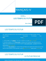 Francais IV Les temps du futur sept. 2021